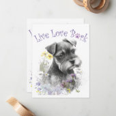 シュナウザードッグママフローラ ノートカード (正面/裏面インサイチュ)