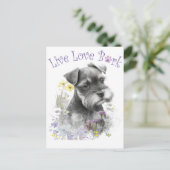 シュナウザードッグママフローラ ポストカード (スタンド正面)