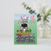 シュナウザーハッピーイースター シーズンポストカード (スタンド正面)