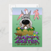 シュナウザーハッピーイースター シーズンポストカード (正面/裏面)