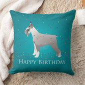 シュナウザーハッピーバースデーデザイン クッション (ブランケット)