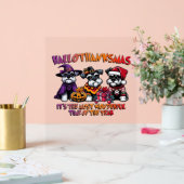 シュナウザーハロウィンサンクスギビングクリスマスクラシック アクリルサイン (ウェディング)