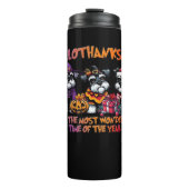 シュナウザーハロウィンサンクスギビングクリスマスクラシック タンブラー (正面)