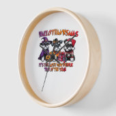 シュナウザーハロウィンサンクスギビングクリスマスクラシック 壁時計 (傾斜)