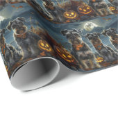 シュナウザーハロウィン不気味 ラッピングペーパー (ロールコーナー)