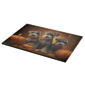 シュナウザーパピーオータムレッドデライトカボチャ カッティングボード (角)