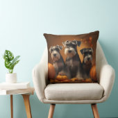 シュナウザーパピーオータムレッドデライトカボチャ クッション (椅子)