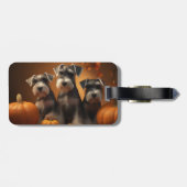 シュナウザーパピーオータムレッドデライトカボチャ ラゲッジタグ (裏面横)