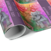 シュナウザーパピーバラドッグアートパーソナライズされた ラッピングペーパー (ロールコーナー)