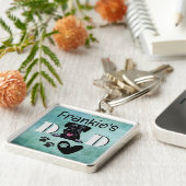 シュナウザーパーソナライズされたピーク キーホルダー (側面)