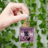 シュナウザーパーソナライズされたピーク キーホルダー (手)