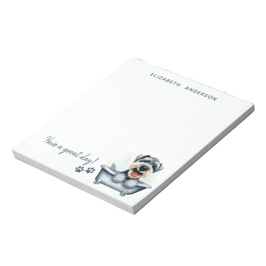 シュナウザーパーソナライズされた犬 ノートパッド (回転)