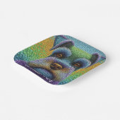 シュナウザーパーティードッグ編集文字パーソナライズ ペーパープレート (傾斜あり)