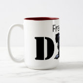 シュナウザーピーキングパーソナライズされたパパ ツートーンマグカップ (左)