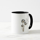 シュナウザーフラワーフライダンデヨンシュナウザーおもしろい犬 マグカップ (正面右)