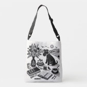 シュナウザープリントトートバッグ クロスボディバッグ (裏面)