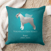 シュナウザーペット記念デザイン クッション (ブランケット)