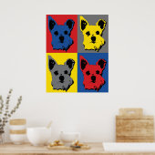 シュナウザーポップ・アートのアート ポスター (キッチン)