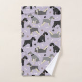 シュナウザーポーズ&ボーンズバスタオルセット バスタオルセット (ハンドタオル)