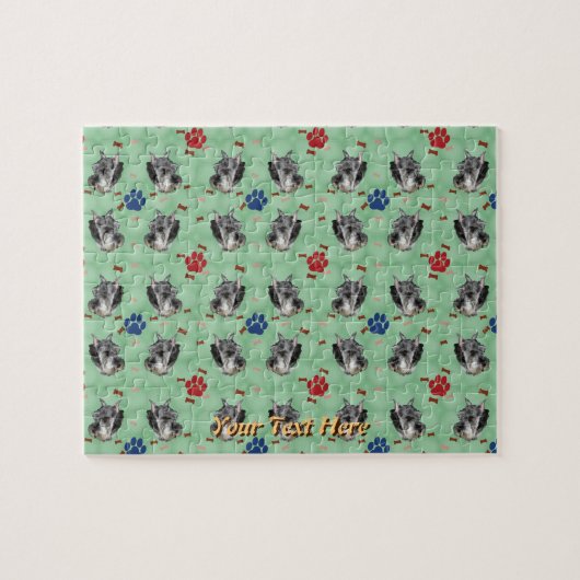 シュナウザーポートレート ジグソーパズル (横)