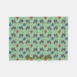 シュナウザーポートレート フリースブランケット