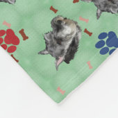 シュナウザーポートレート フリースブランケット (角)