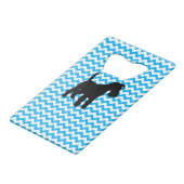 シュナウザー付き赤ちゃんブルーシェブロン クレジットカード栓抜き (裏面アングル)