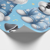 シュナウザー動物柄のかわいい犬 ラッピングペーパー (角)