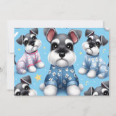 シュナウザー動物柄のかわいい犬 招待状 (正面)