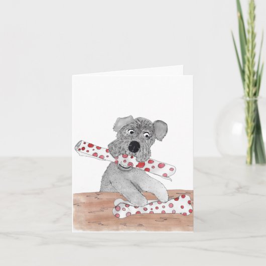 シュナウザー包装ギフト シーズンカード (正面)