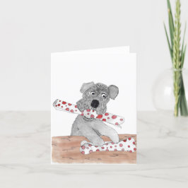 シュナウザー包装ギフト シーズンカード