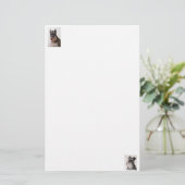 シュナウザー感じ紙固定式 便箋 (スタンド正面)