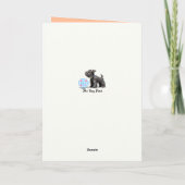 シュナウザー折り紙のグリーティングカード カード (裏面)