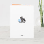 シュナウザー折り込みグリーティングカード カード (裏面)