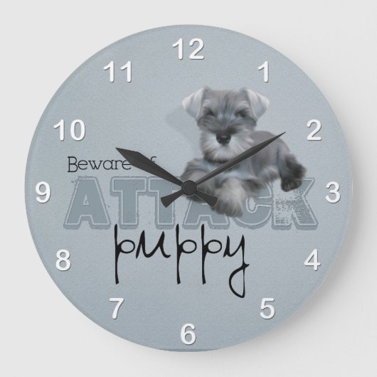 シュナウザー攻撃時計 ラージ壁時計 (正面)