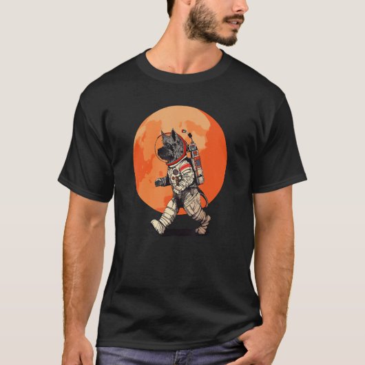 シュナウザー火星おもしろい犬 Tシャツ (正面)
