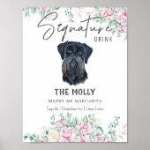 シュナウザー犬のシグネチャードリンクの看板 ポスター (正面)