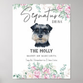 シュナウザー犬のシグネチャードリンクの看板 ポスター (正面)