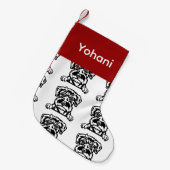 シュナウザー犬カスタマイズソックス犬ソックス – Put Y スモールクリスマスストッキング (正面 (吊り時))