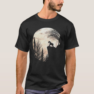 シュナウザー犬月面笑ハロウィン衣装T Tシャツ