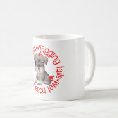 シュナウザー犬、ずさんなキス コーヒーマグカップ (正面右)