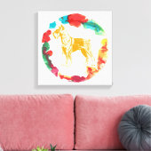 シュナウザー犬 キャンバスプリント (インサイチュ (リビング))