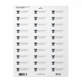 シュナウザー犬 返信先住所ラベル ラベル (フルシート)