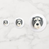 シュナウザー犬 3Dインスパイアードデザイン コンフェッティ (裏面)
