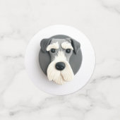 シュナウザー犬 3Dインスパイアードデザイン コンフェッティ (スモール正面)