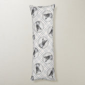 シュナウザー絵を描の巨人切りオリジナルドッグアート ボディピロー (裏面 (縦))