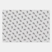 シュナウザー絵を描の巨人切りオリジナルドッグアート ラッピングペーパーシート (正面)