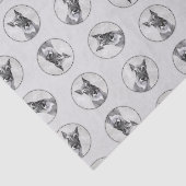 シュナウザー絵を描の巨人切りオリジナルドッグアート 薄葉紙 (詳細)