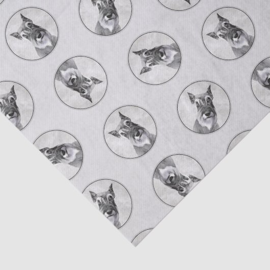 シュナウザー絵を描の巨人切りオリジナルドッグアート 薄葉紙 (詳細)