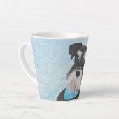 シュナウザー絵画ズ – かわいいオリジナル犬 カフェラテマグ (左アングル)